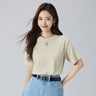 Cool and versatile simple solid color short-sleeved T-shirt